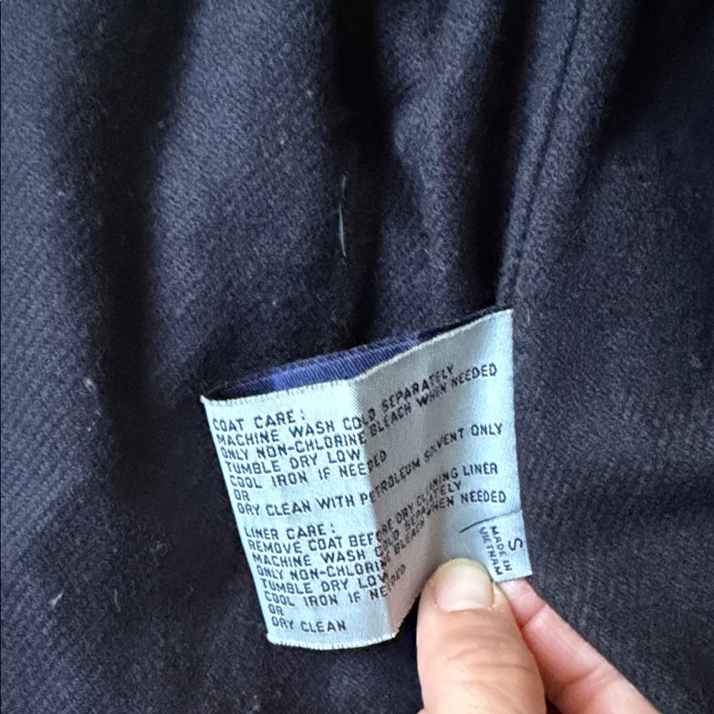 Anne Klein Trench Coat Lined Doube Breasted Belted Black Size S Classic - Picture 9 of 14